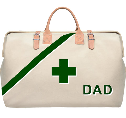 Preppi Prepster Emergency and Earthquake Bag with Father's Day Monogram